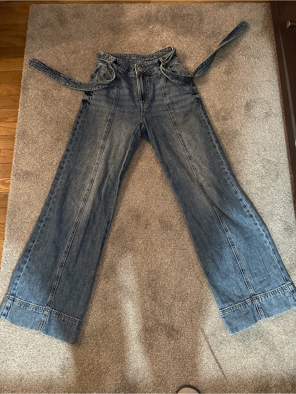 Maurices Women's High-Waist Wide-Leg Jeans in Washed Blue